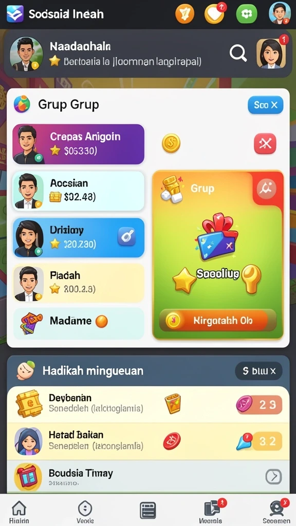 Fitur multiplayer yang memungkinkan bermain bersama teman.