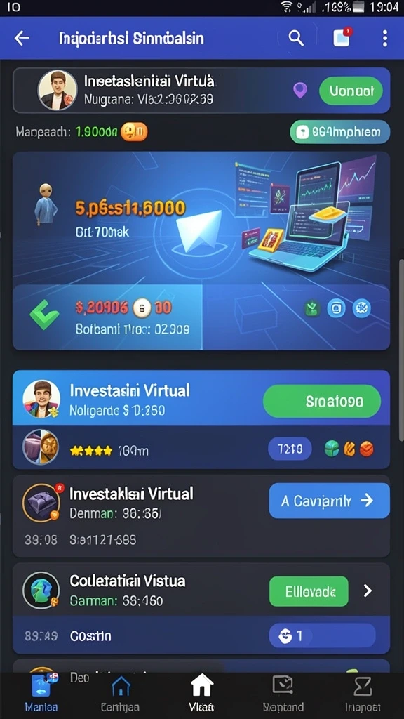 Screenshot permainan poker dengan tampilan yang menarik.