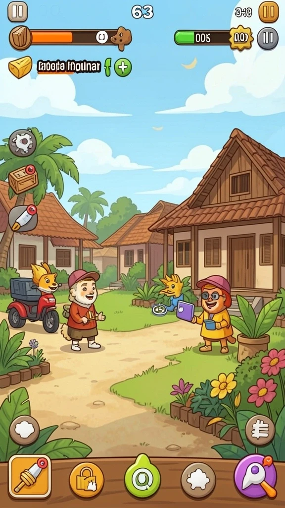 Tampilan awal game yang menarik dan penuh warna.