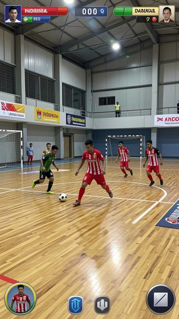 Tangkapan layar menunjukkan karakter utama dalam aksi seru.