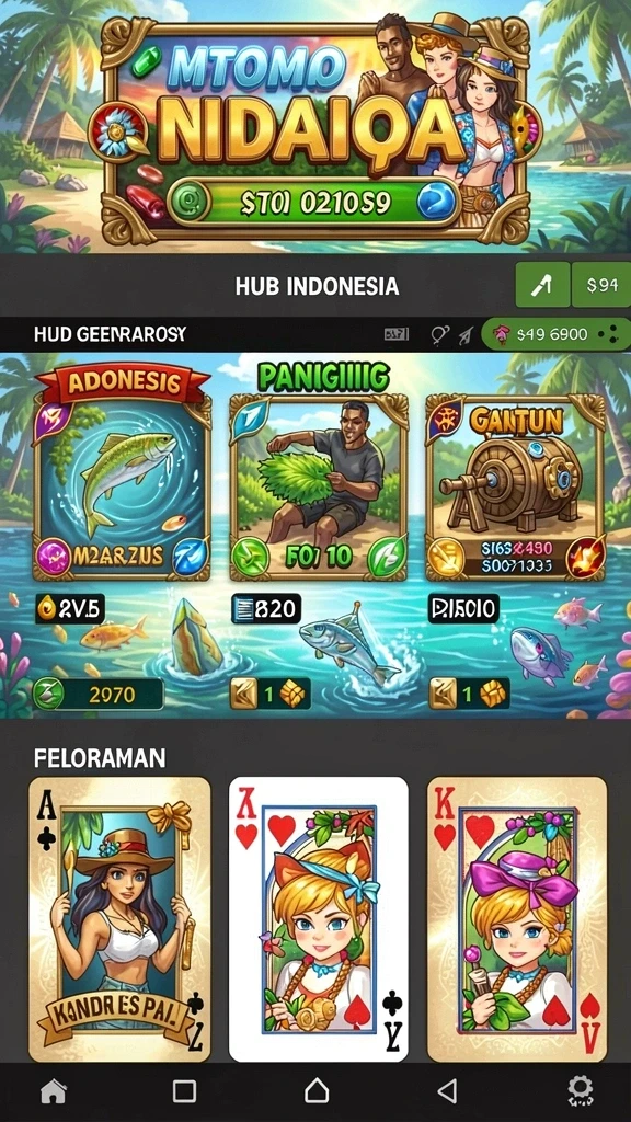 Fitur statistik membantu pemain membuat keputusan cerdas.