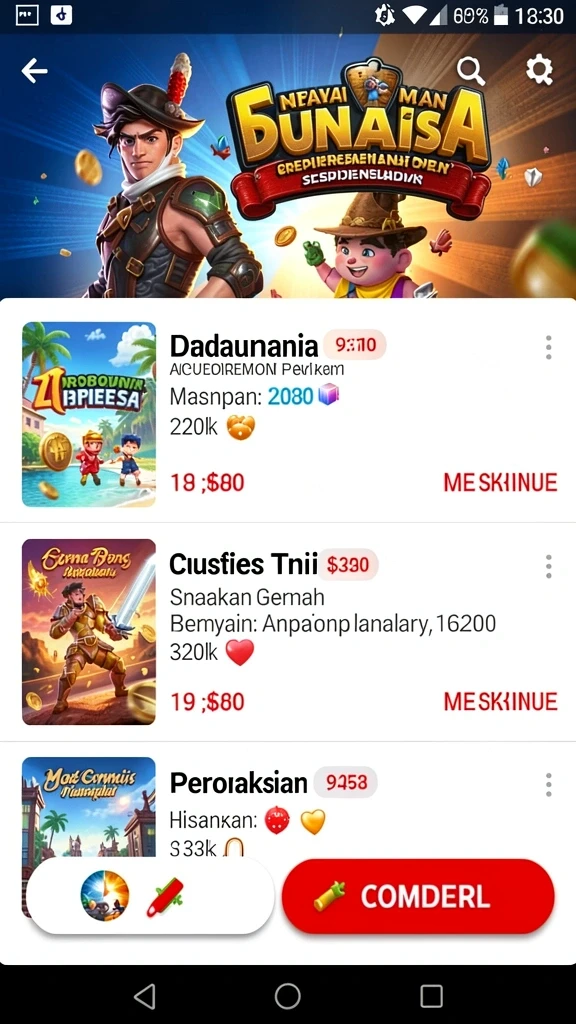 Tampilan awal yang menarik dan ramah pengguna.