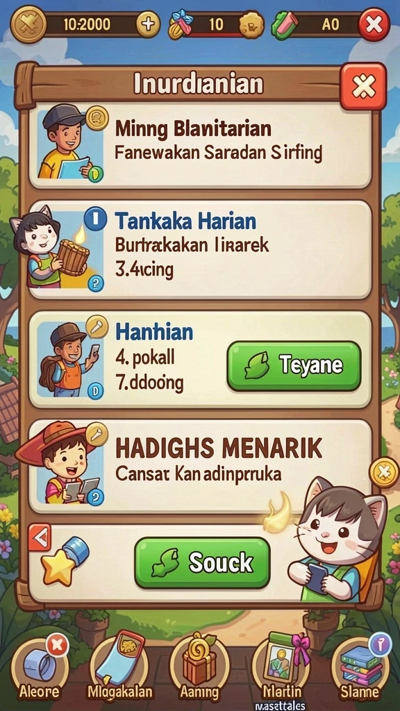 Tampilan awal permainan WIRANAGA yang memukau.