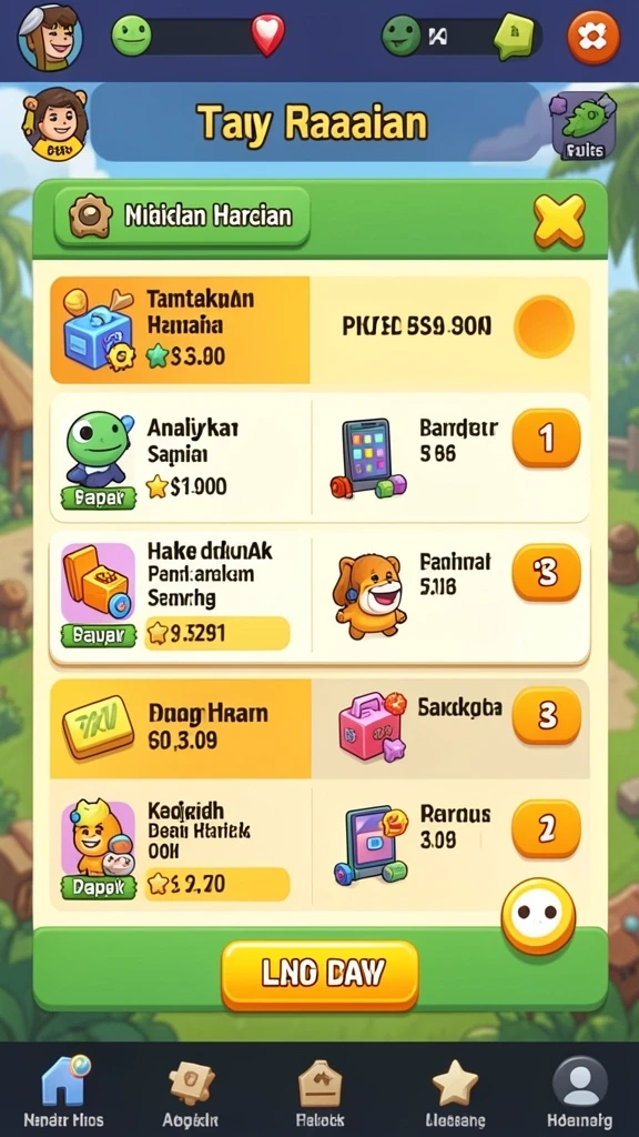 Interaksi sosial yang menarik dengan pemain lain.